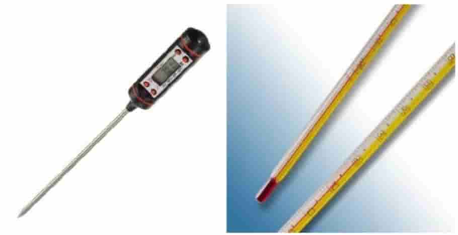 Digital and liquid thermometers