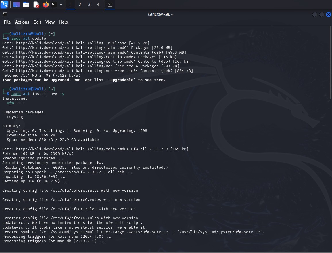 Figure 1: Installing and Updating UFW Figure 1: Installing and Updating UFW