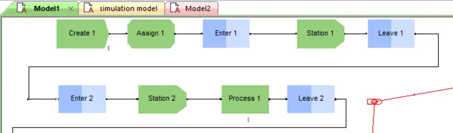 Layout from Station 1 to Station 2