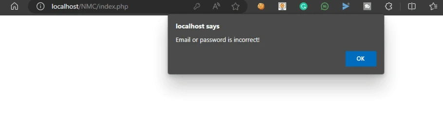 Login Script Validation using Java Script