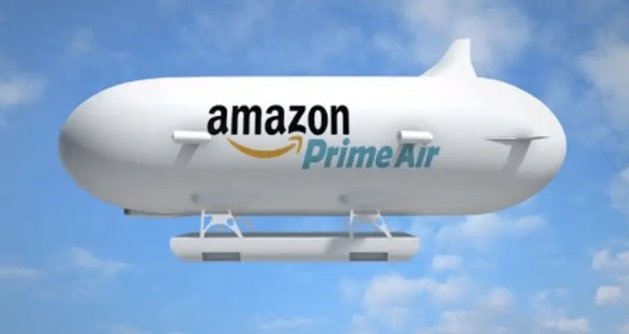 Showing the drone delivery system in Amazon