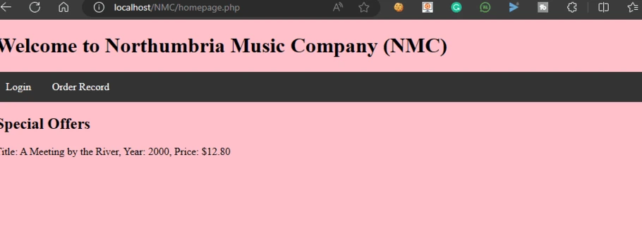 Using AJAX for automatic special offer display