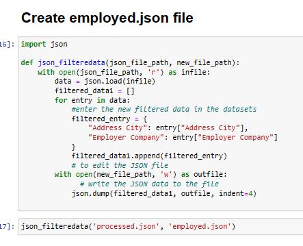 Creating employed.json file