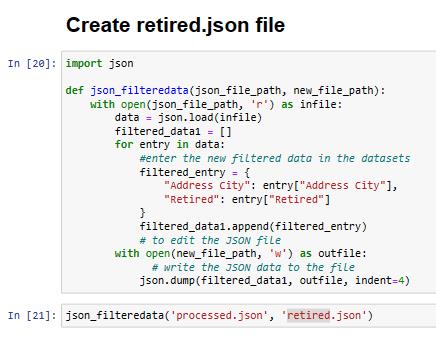 Code for creating retired.json file