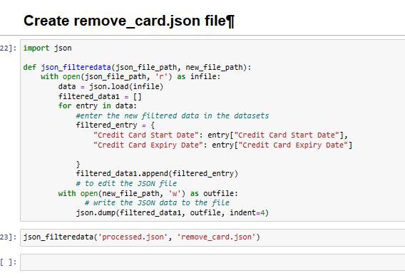 Implementation code for creating removed_card.json file