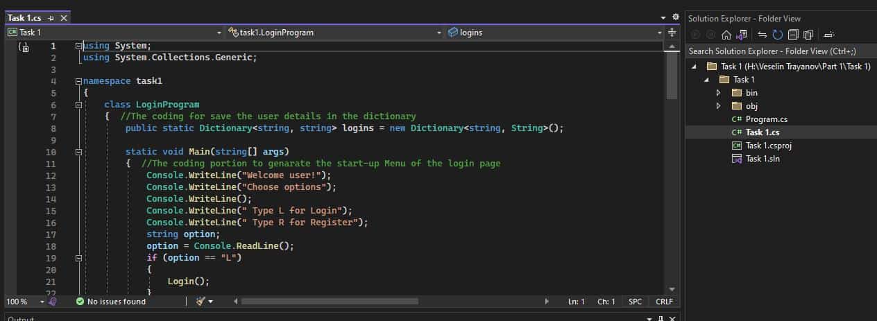 Developing a User Login System in Visual Studio